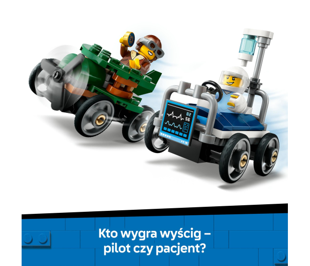 LEGO City 60459 Samolot kontra łóżko szpitalne – zestaw wyścigowy - 1298088 - zdjęcie 6